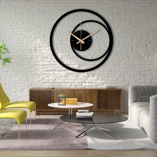 Vuslo Modern Spiral Metal Wall Clock