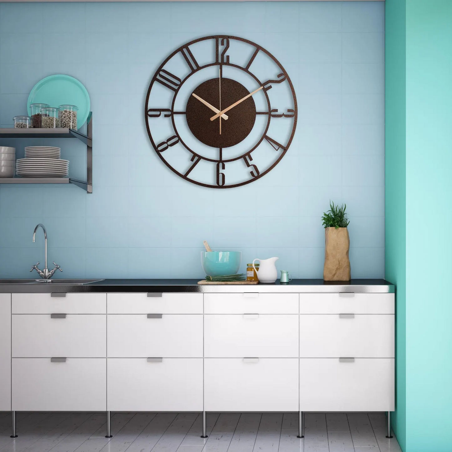 Vuslo Unique Copper Wall Clock