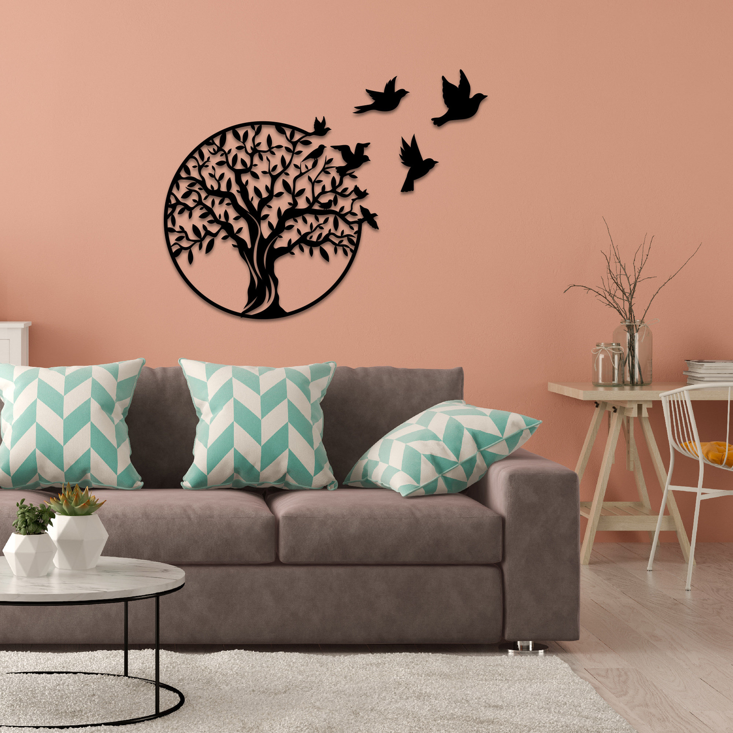 Vuslo Tree of Life with Birds – Metal Wall Art, Housewarming & Anniversary Gift