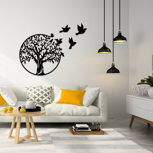 Vuslo Tree of Life with Birds – Metal Wall Art, Housewarming & Anniversary Gift